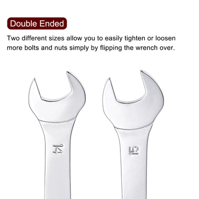 Harfington Thin Open End Wrench Metric Chrome Plated High Carbon Steel