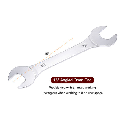 Harfington Thin Open End Wrench Metric Chrome Plated High Carbon Steel