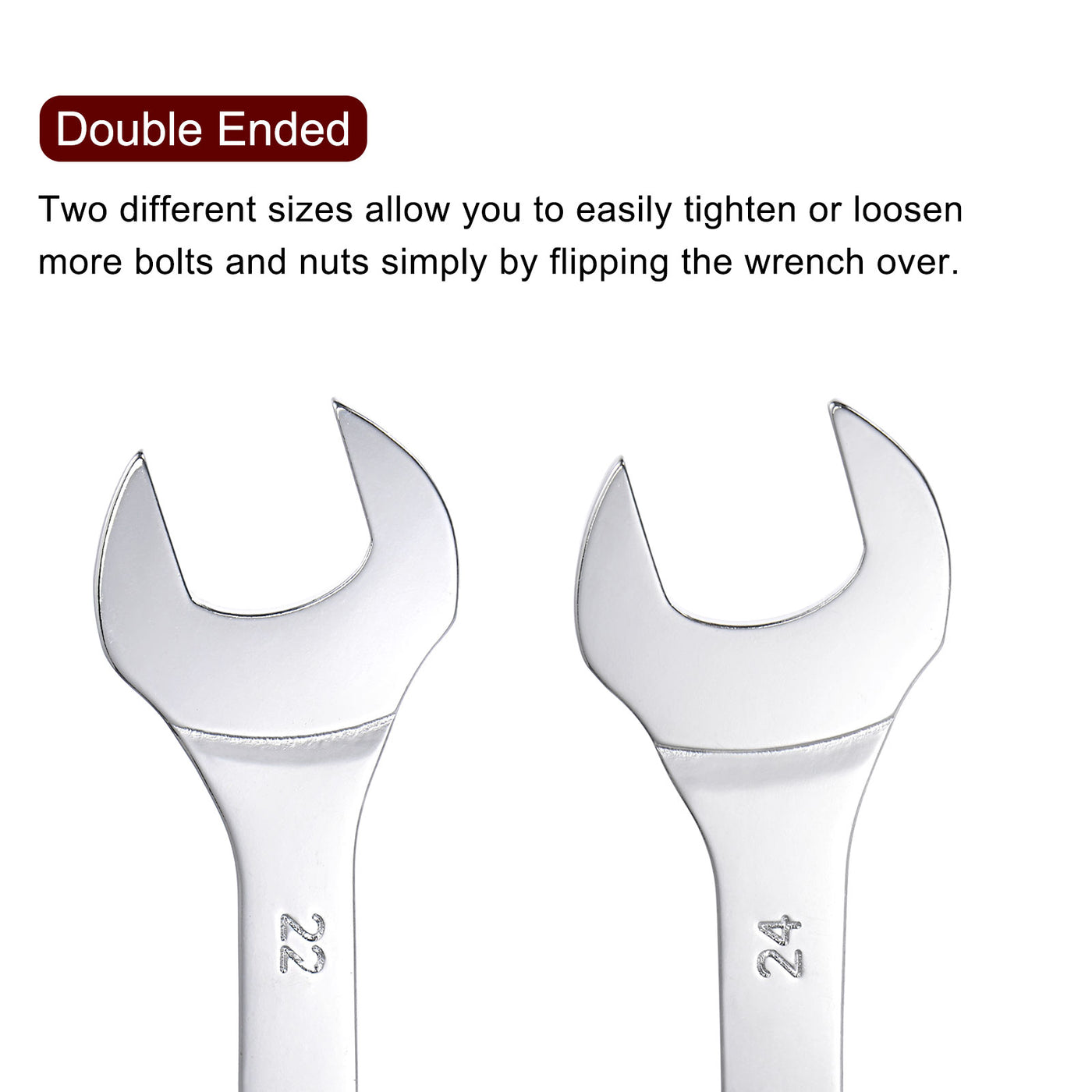 Harfington Thin Open End Wrench Metric Chrome Plated High Carbon Steel