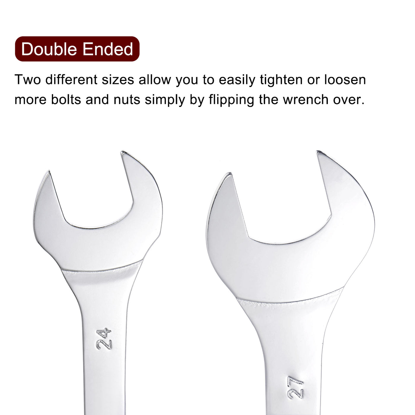 Harfington Thin Open End Wrench Metric Chrome Plated High Carbon Steel