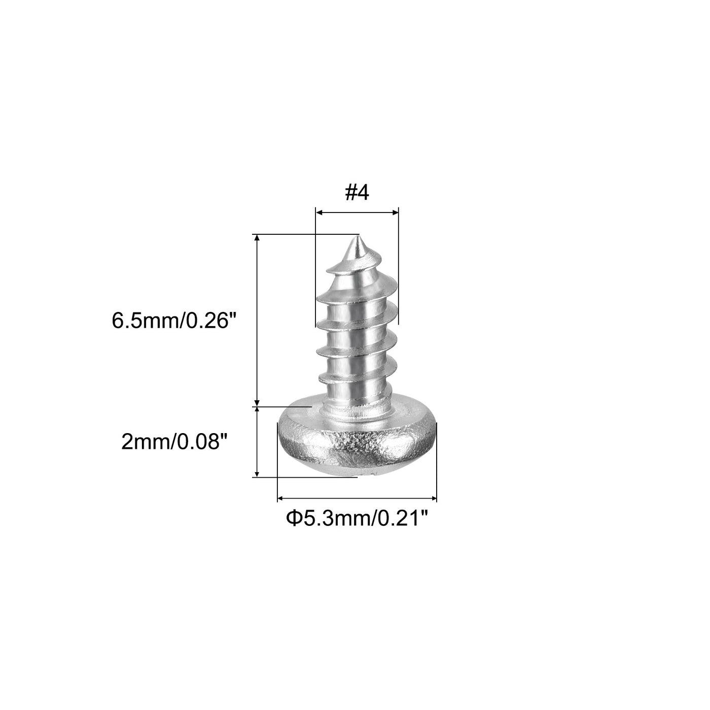 Harfington Screws Phillips Self Tapping Screw, 304 Stainless Steel