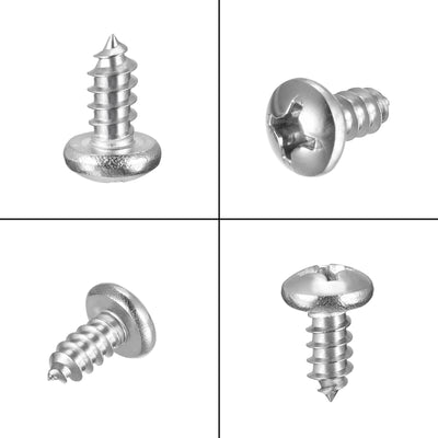 Harfington Screws Phillips Self Tapping Screw, 304 Stainless Steel