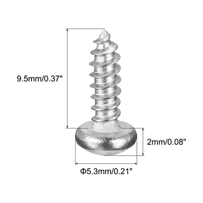 Harfington Screws Phillips Self Tapping Screw, 304 Stainless Steel