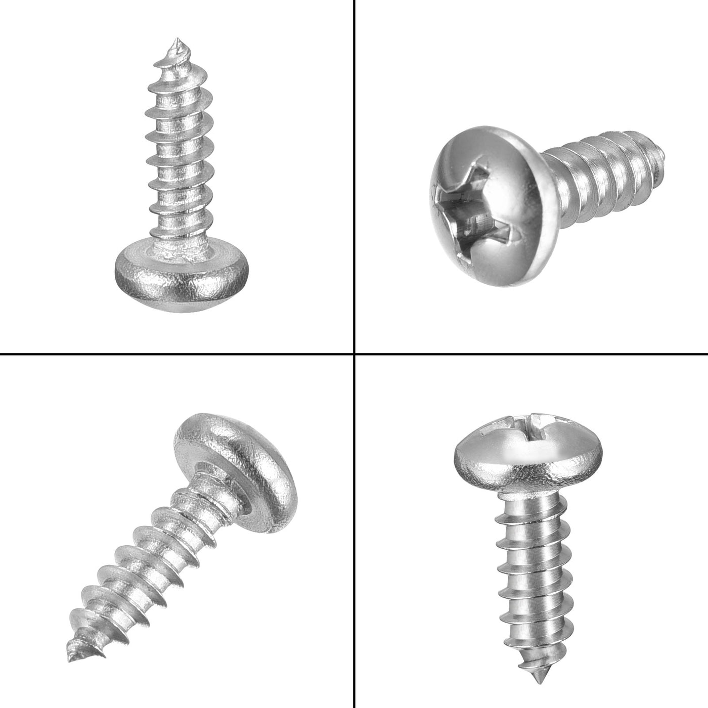 Harfington Screws Phillips Self Tapping Screw, 304 Stainless Steel