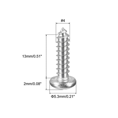 Harfington Screws Phillips Self Tapping Screw, 304 Stainless Steel