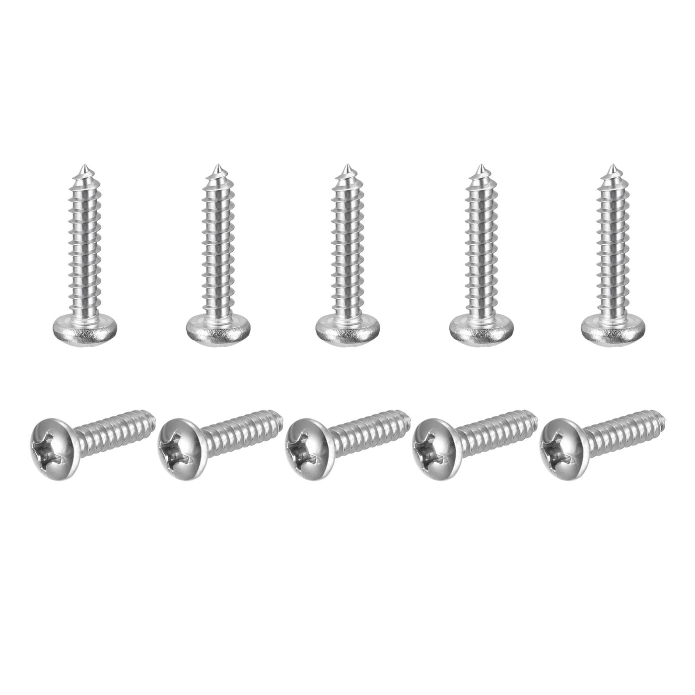 Harfington Screws Phillips Self Tapping Screw, 304 Stainless Steel