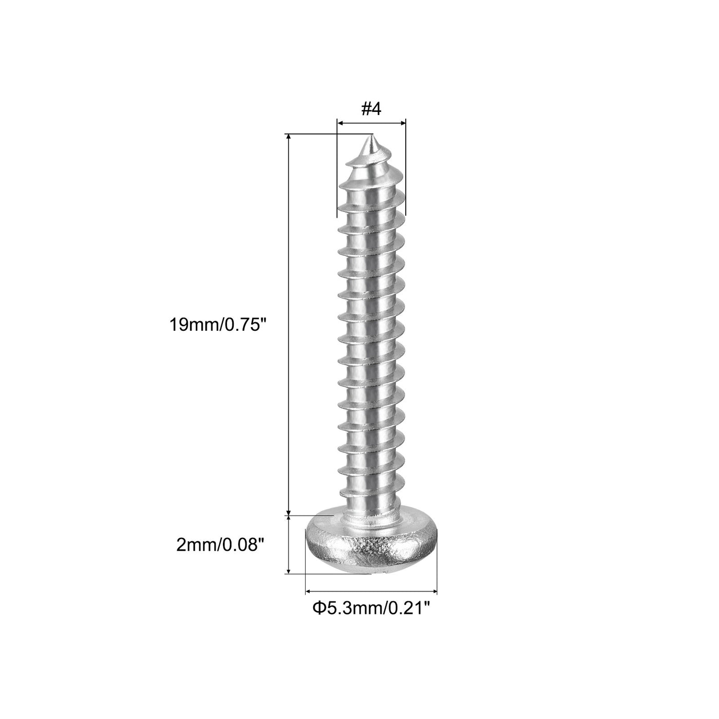Harfington Screws Phillips Self Tapping Screw 304 Stainless Steel