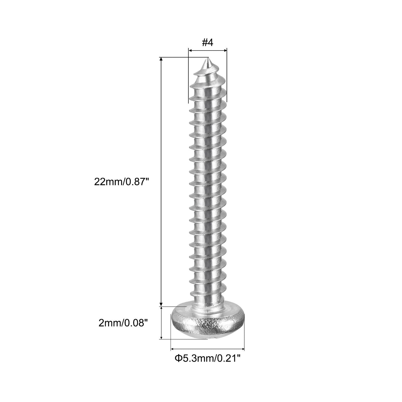Harfington Screws Phillips Self Tapping Screw 304 Stainless Steel