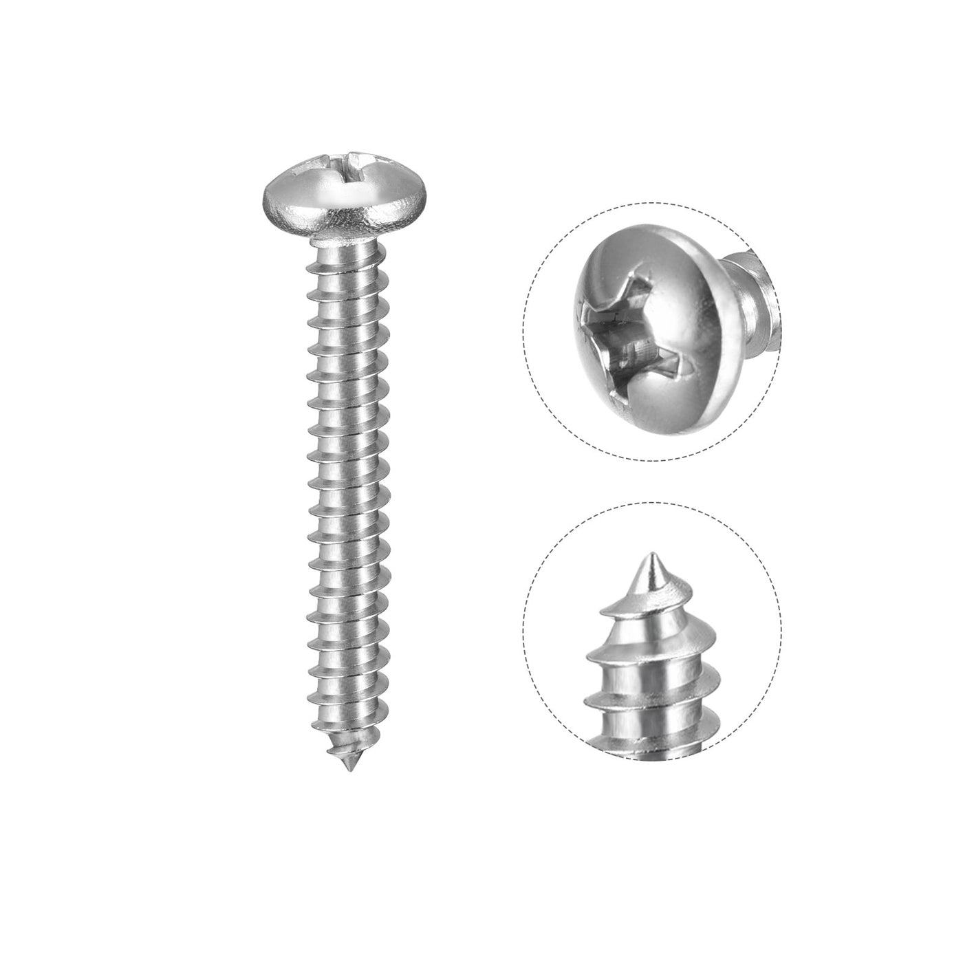 Harfington Screws Phillips Self Tapping Screw 304 Stainless Steel