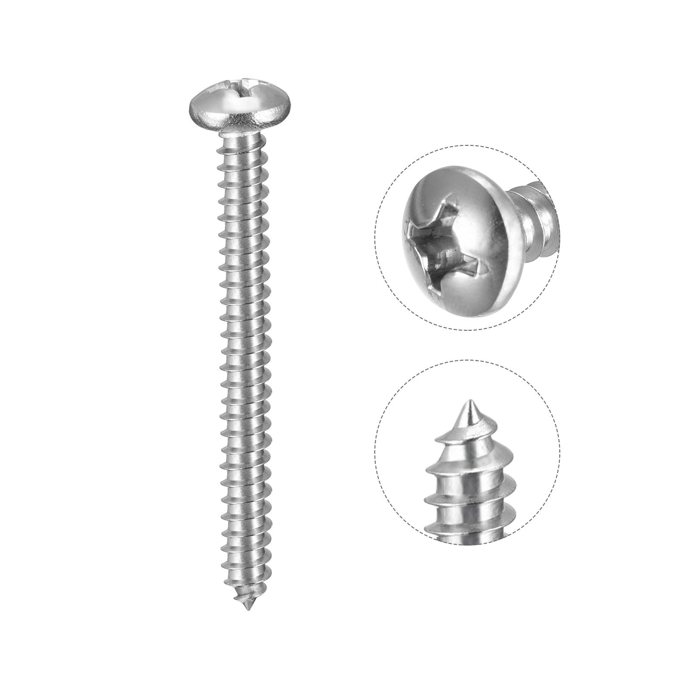 Harfington Screws Phillips Self Tapping Screw 304 Stainless Steel