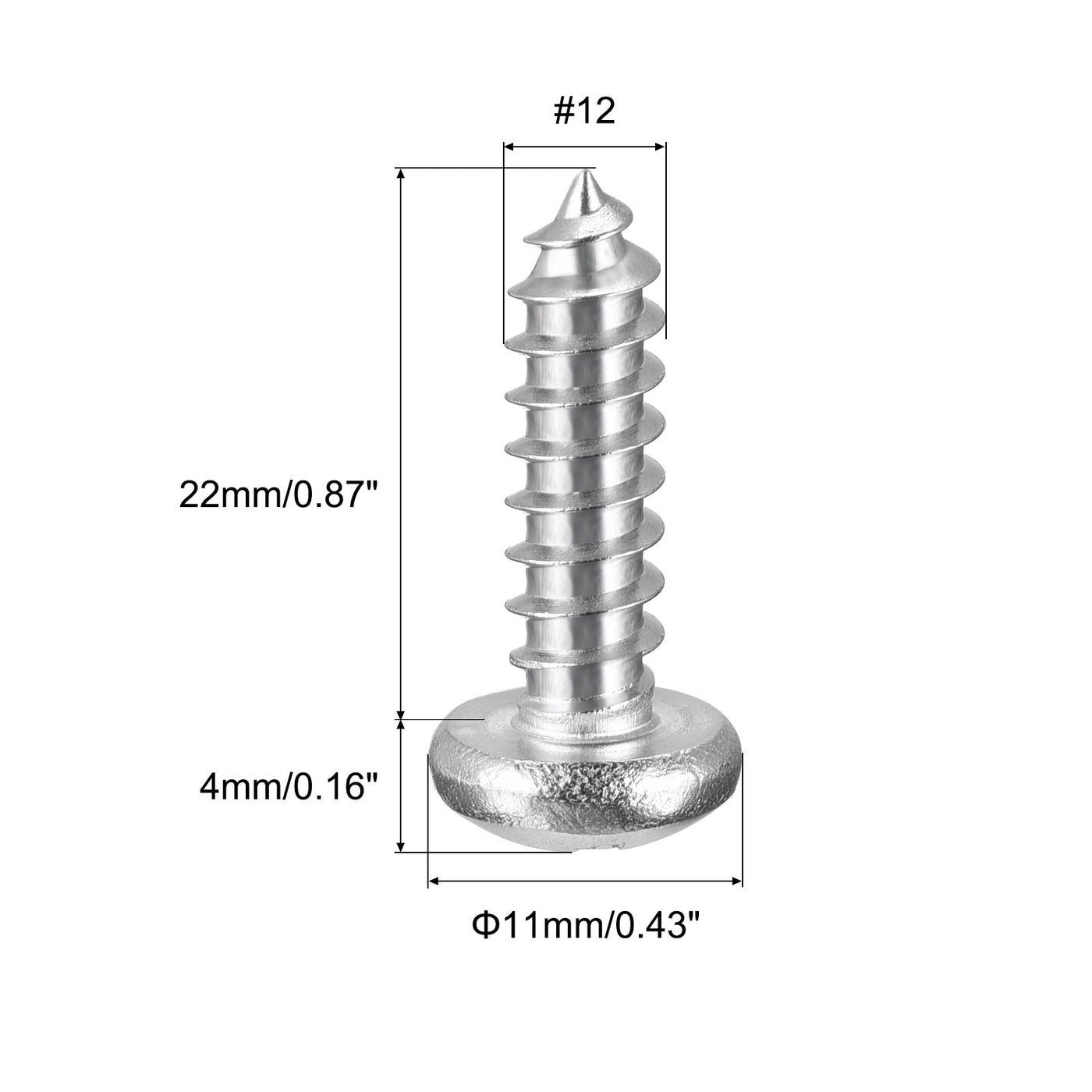 Harfington Screw Phillips Self Tapping Screw 304 Stainless Steel