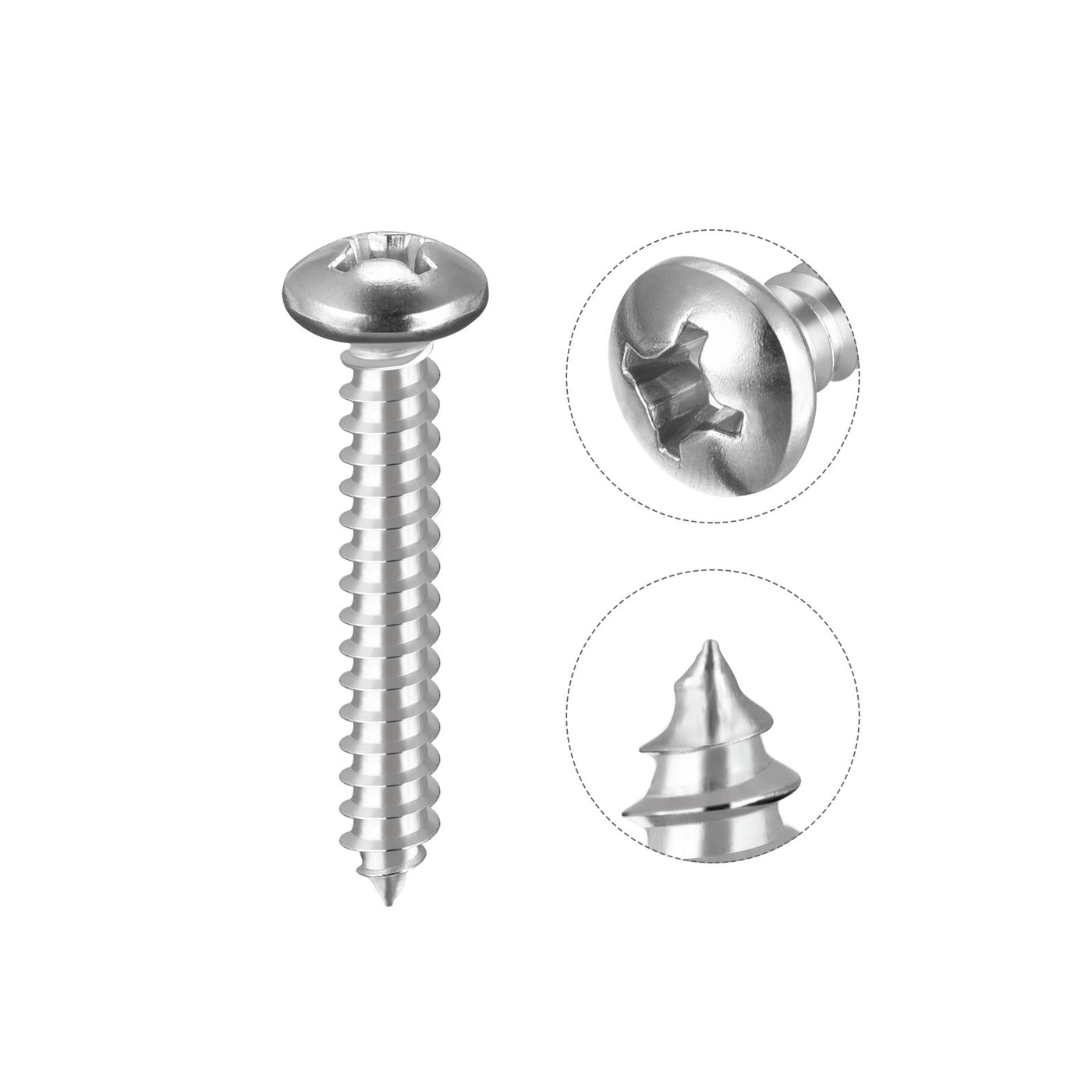 Harfington Screw Phillips Self Tapping Screw 304 Stainless Steel