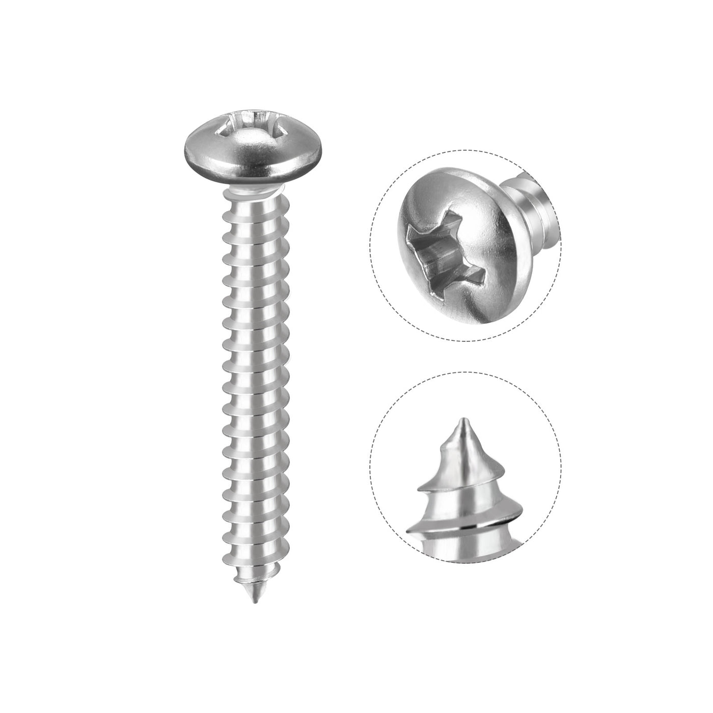 Harfington Screw Phillips Self Tapping Screw 304 Stainless Steel