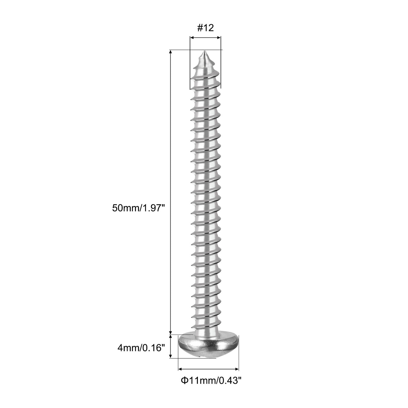 Harfington Screw Phillips Self Tapping Screw 304 Stainless Steel