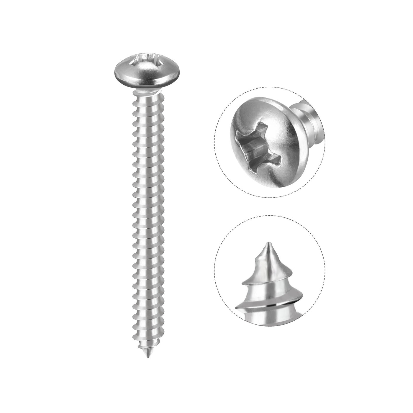 Harfington Screw Phillips Self Tapping Screw 304 Stainless Steel