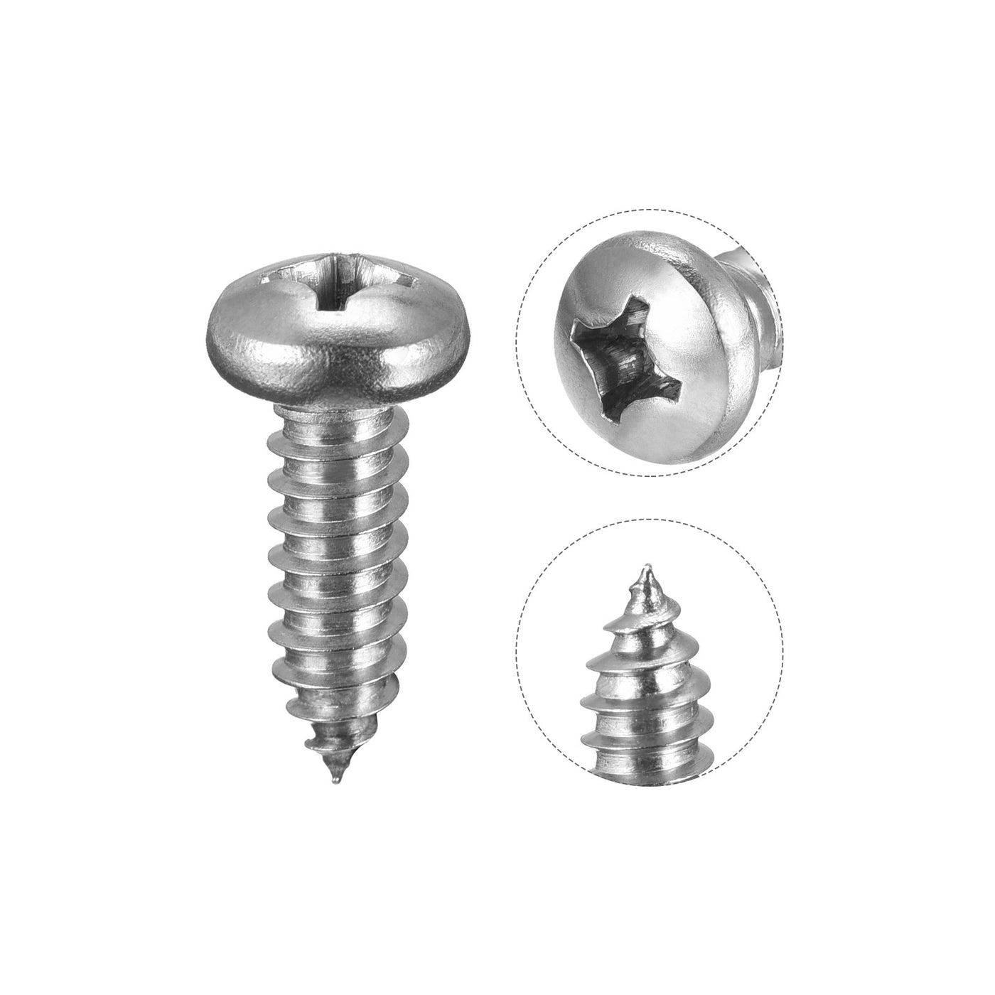 Harfington Screw Phillips Self Tapping Screw 304 Stainless Steel