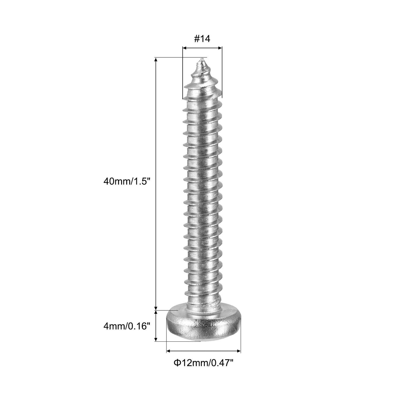 Harfington Screw Phillips Self Tapping Screw 304 Stainless Steel
