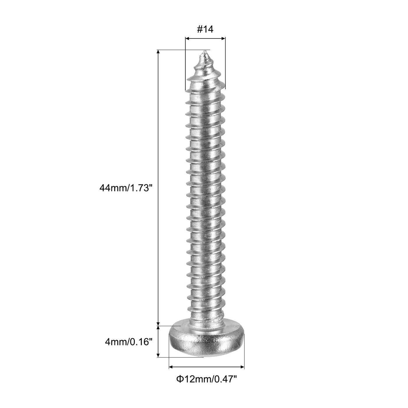 Harfington Screw Phillips Self Tapping Screw 304 Stainless Steel