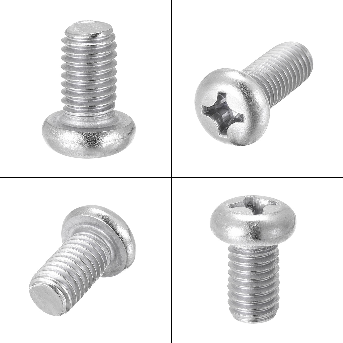 Harfington Machine Screws, M8x12mm Phillips Head Screw 304 Stainless Steel Bolts 25pcs