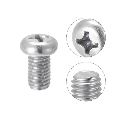 Harfington Machine Screws, M8x14mm Phillips Head Screw 304 Stainless Steel Bolts 25pcs