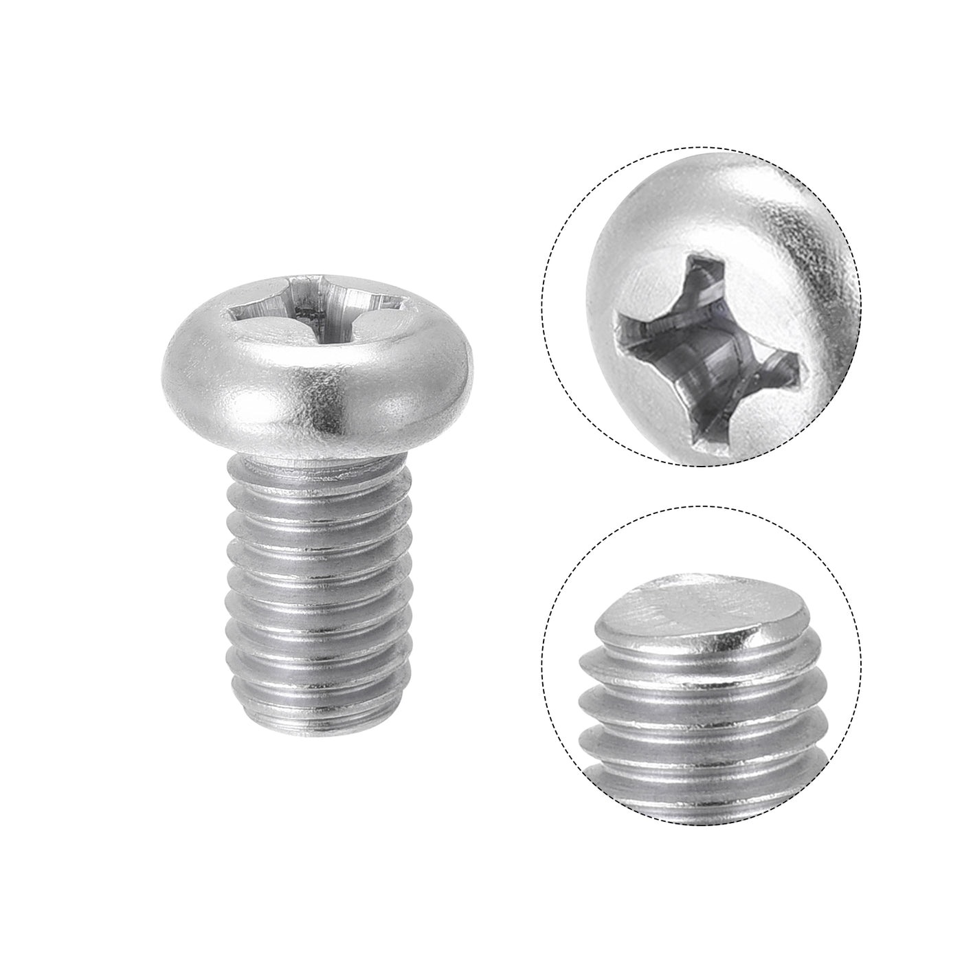 Harfington Machine Screws, M8x16mm Phillips Head Screw 304 Stainless Steel Bolts 25pcs
