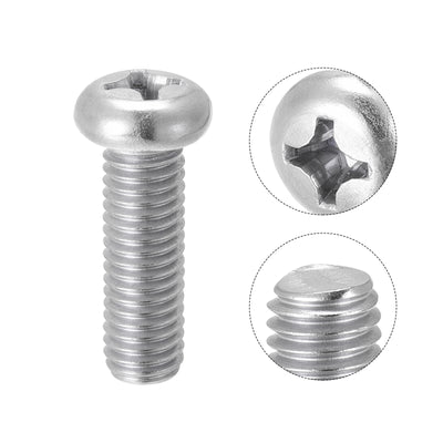 Harfington Machine Screws, M8x20mm Phillips Head Screw 304 Stainless Steel Bolts 25pcs