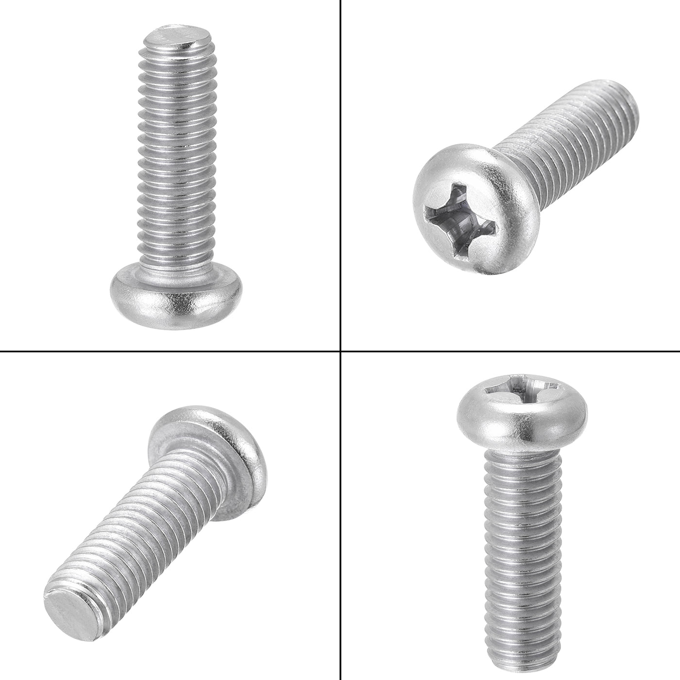 Harfington Machine Screws, M8x25mm Phillips Head Screw 304 Stainless Steel Bolts 25pcs