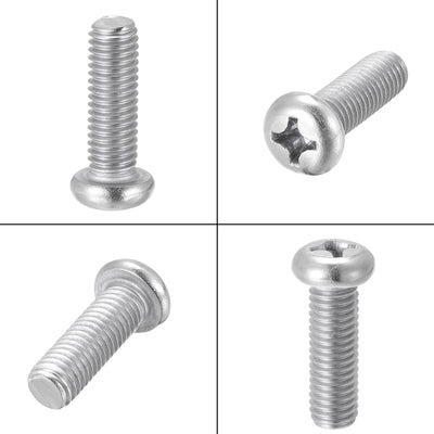 Harfington Machine Screws, M8x25mm Phillips Head Screw 304 Stainless Steel Bolts 25pcs