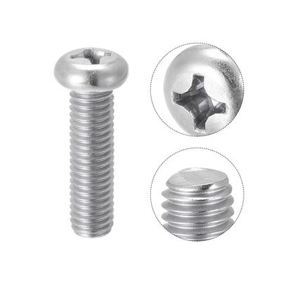 Harfington Machine Screws, M8x30mm Phillips Head Screw 304 Stainless Steel Bolts 25pcs
