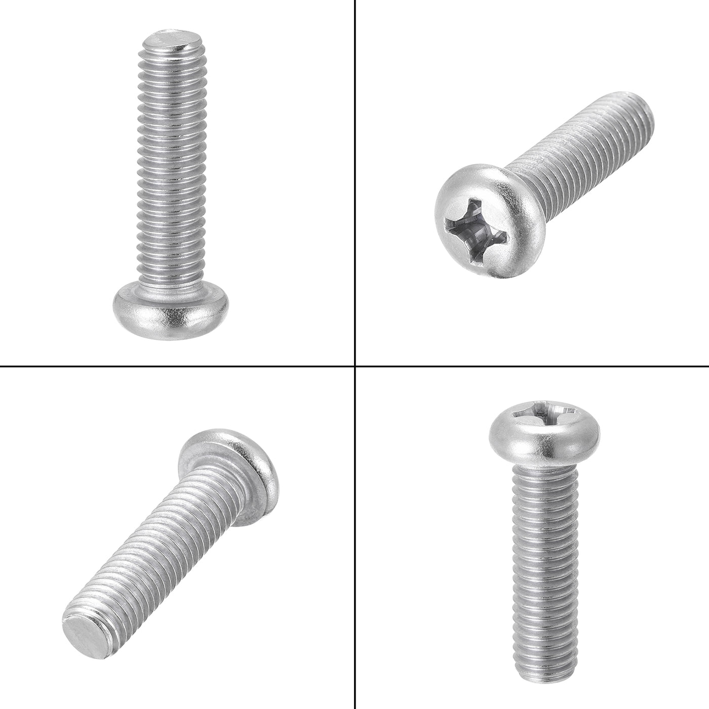 Harfington Machine Screws, M8x30mm Phillips Head Screw 304 Stainless Steel Bolts 25pcs