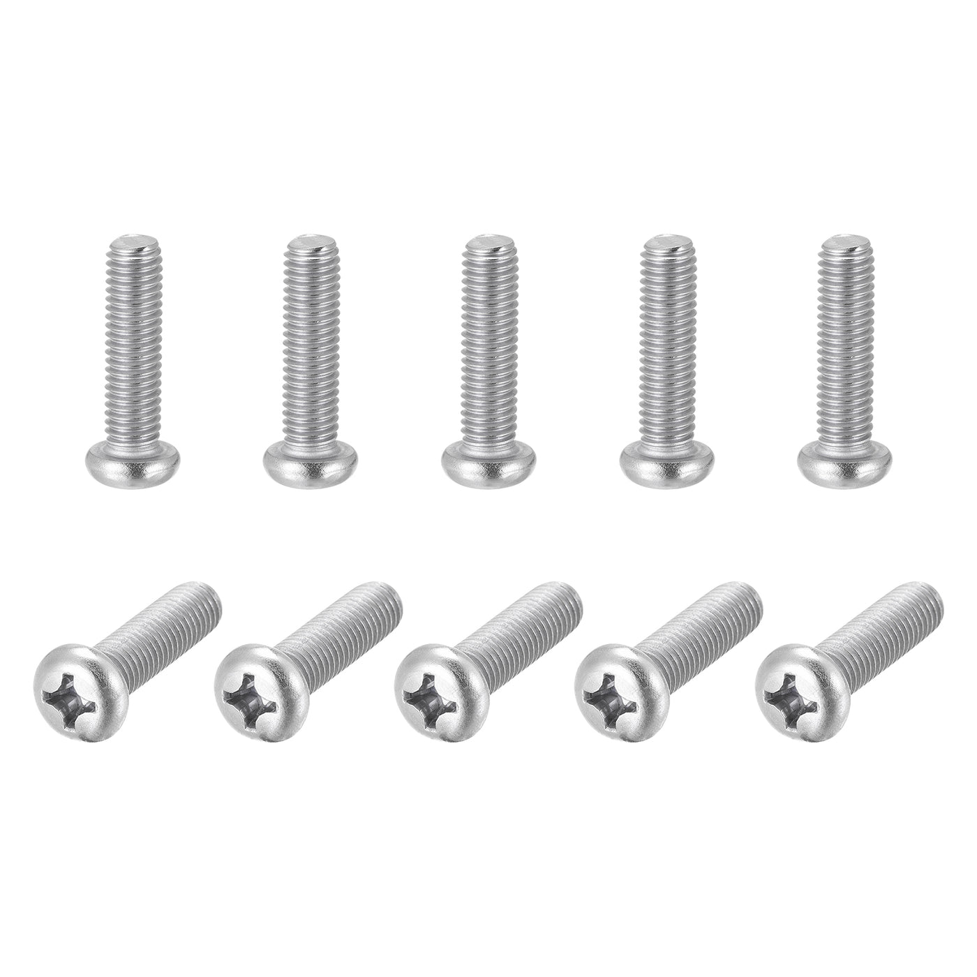 Harfington Machine Screws, M8x30mm Phillips Head Screw 304 Stainless Steel Bolts 25pcs