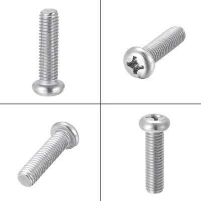 Harfington Machine Screws, M8x35mm Phillips Head Screw 304 Stainless Steel Bolts 25pcs