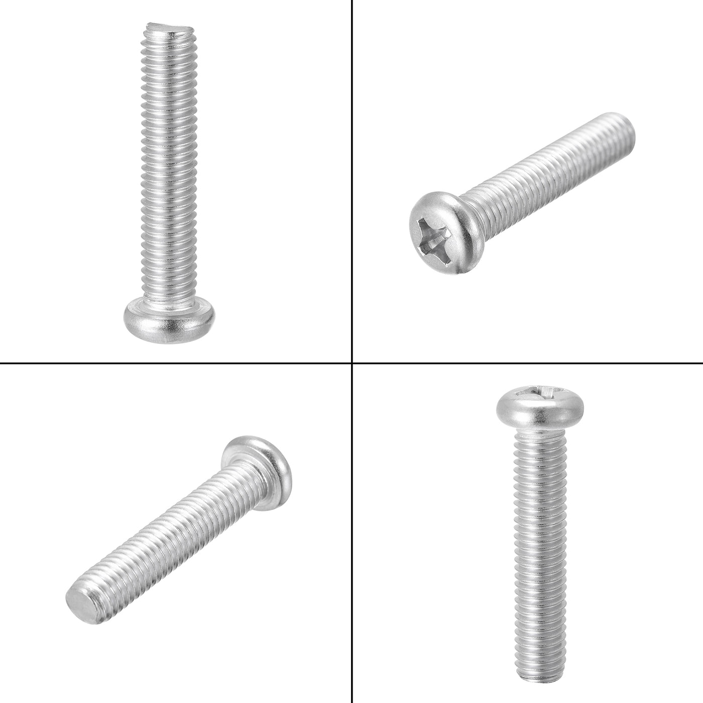 Harfington Machine Screws, M8x40mm Phillips Head Screw 304 Stainless Steel Bolts 25pcs