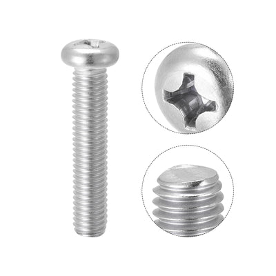 Harfington Machine Screws, M8x45mm Phillips Head Screw 304 Stainless Steel Bolts 25pcs