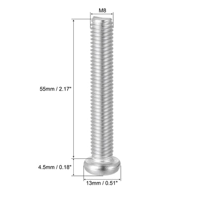 Harfington Machine Screws, M8x55mm Phillips Head Screw 304 Stainless Steel Bolts 10pcs