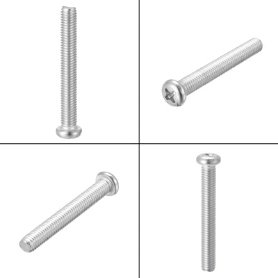 Harfington Machine Screws, M8x60mm Phillips Head Screw 304 Stainless Steel Bolts 10pcs