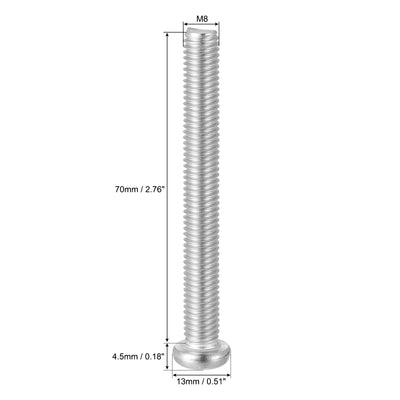 Harfington Machine Screws, M8x70mm Phillips Head Screw 304 Stainless Steel Bolts 10pcs