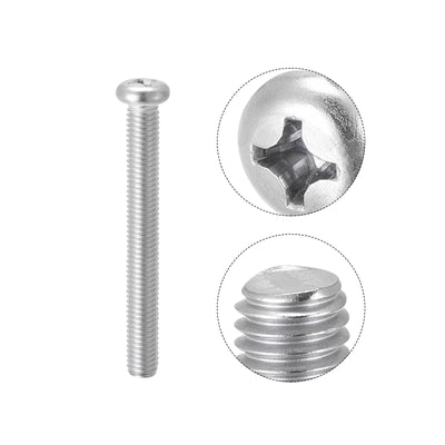Harfington Machine Screws, M8x70mm Phillips Head Screw 304 Stainless Steel Bolts 10pcs