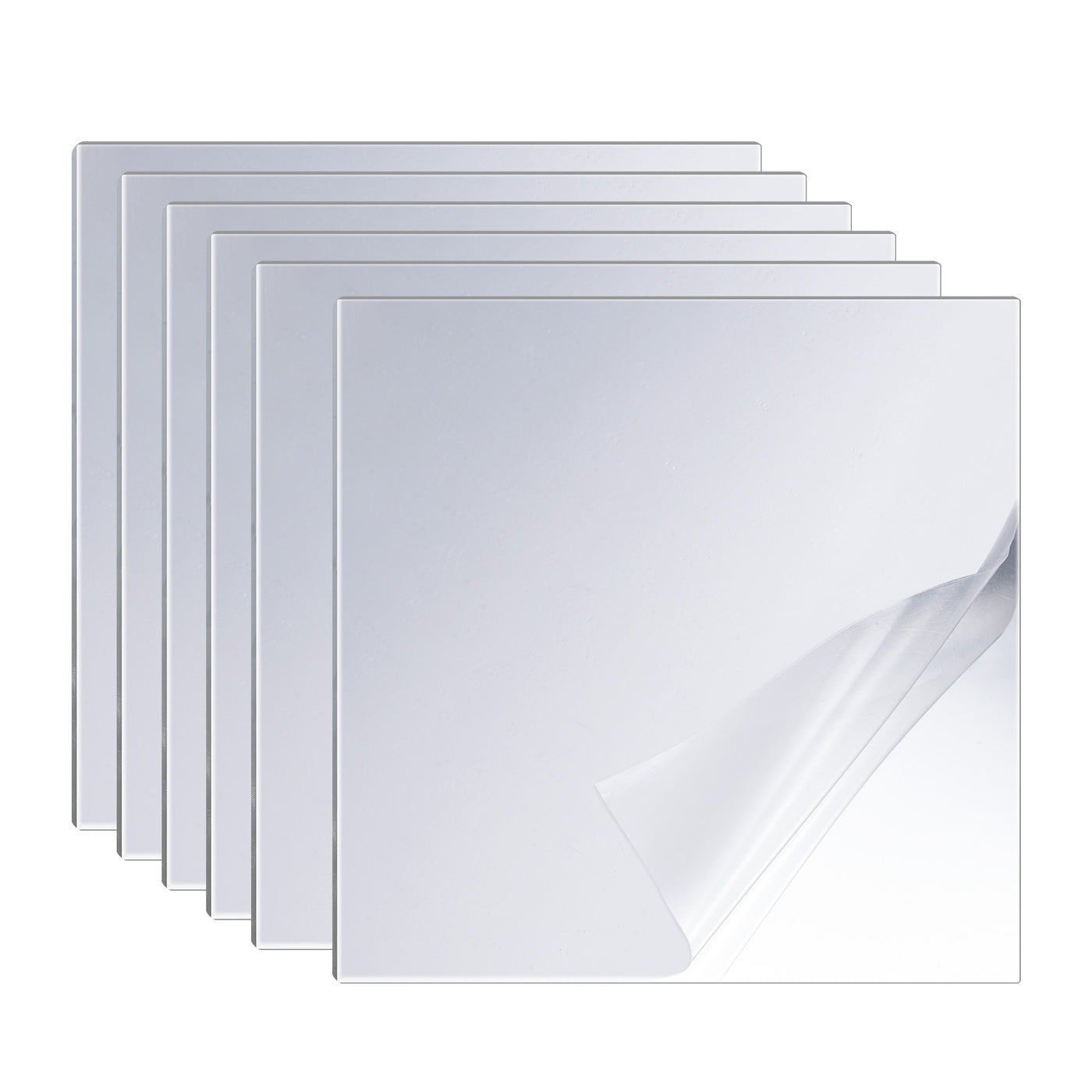 Harfington Flexible Mirror Sheets, Acrylic Self Adhesive Non Glass Wall Sticker