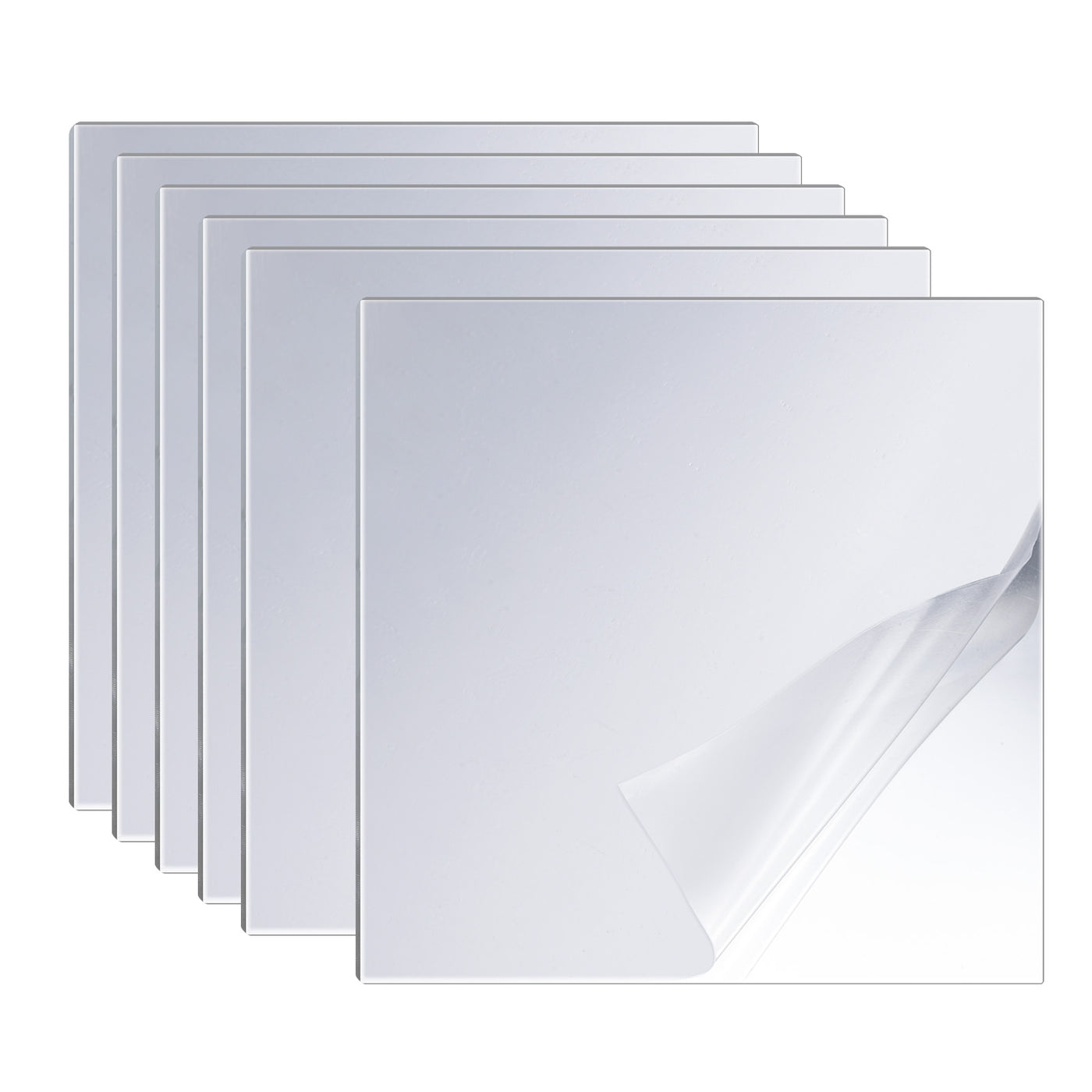 Harfington Flexible Mirror Sheets, Acrylic Self Adhesive Non Glass Wall Sticker