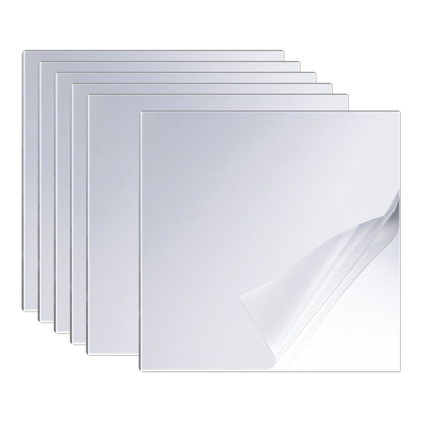 Harfington Flexible Mirror Sheets, Acrylic Self Adhesive Non Glass Wall Sticker