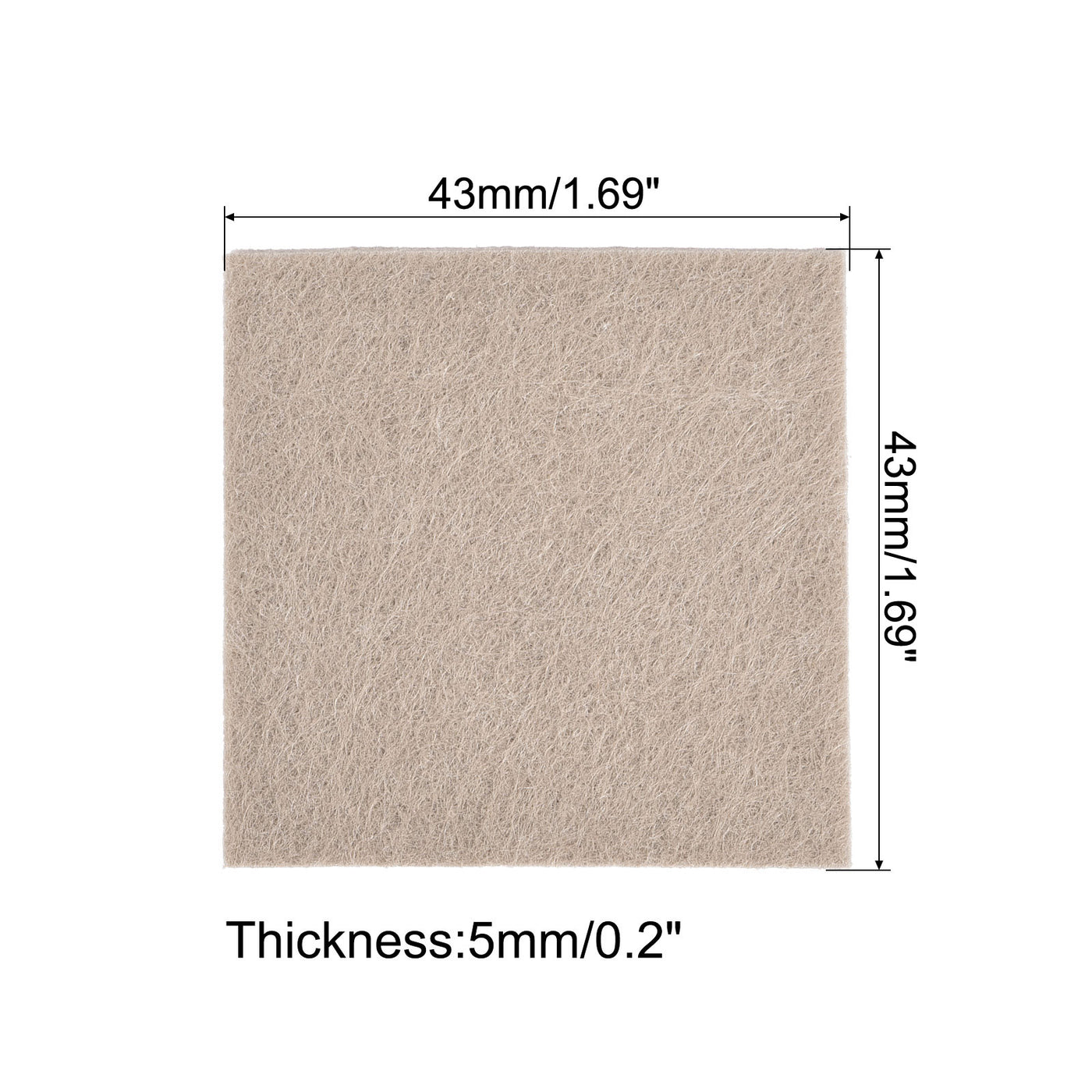 uxcell Uxcell Self Adhesive Square Furniture Felt Pads for Floor