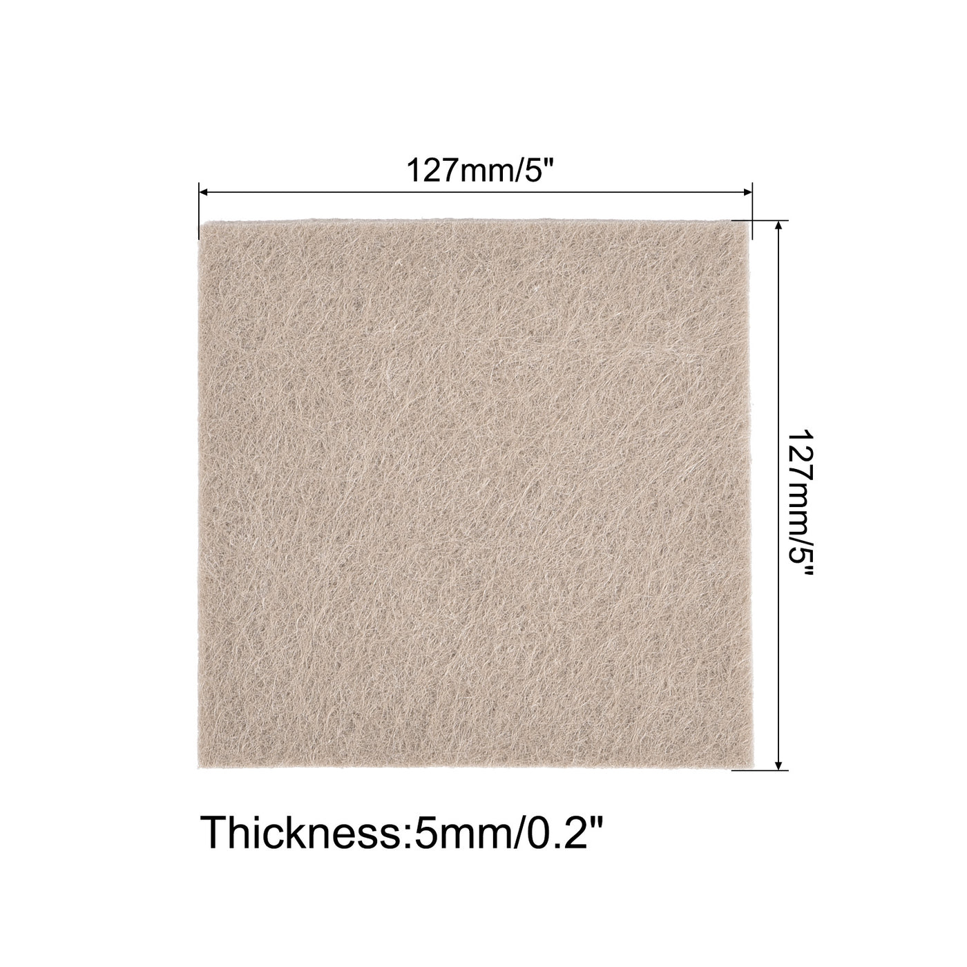 uxcell Uxcell Self Adhesive Square Furniture Felt Pads for Floor