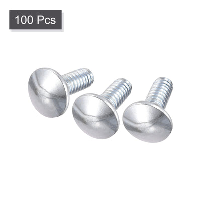 Harfington 1/4-20x1/2" Carriage Bolt Round Head Square Neck Q235 Carbon Steel 100pcs