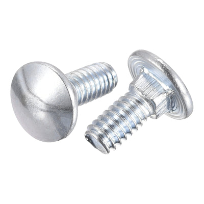 Harfington 1/4-20x1/2" Carriage Bolt Round Head Square Neck Q235 Carbon Steel 100pcs