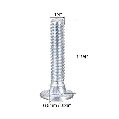 Harfington Carriage Bolt Round Head Square Neck, Q235 Carbon Steel Screw