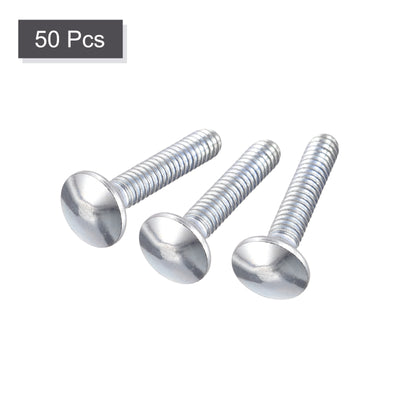 Harfington Carriage Bolt Round Head Square Neck, Q235 Carbon Steel Screw