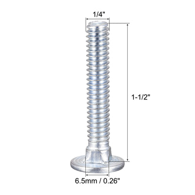 Harfington Carriage Bolt Round Head Square Neck, Q235 Carbon Steel Screw