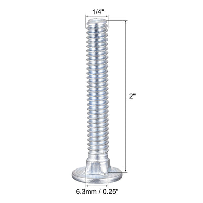 Harfington Carriage Bolt, Round Head Square Neck Q235 Carbon Steel Screws