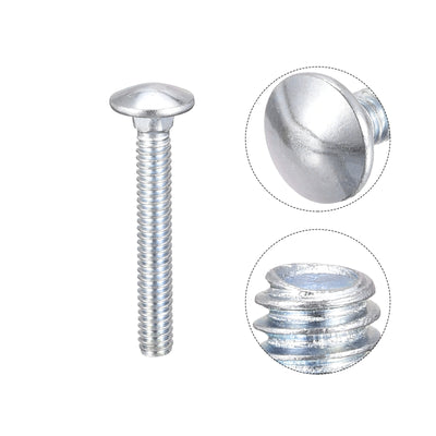 Harfington Carriage Bolt Round Head Square Neck, Q235 Carbon Steel Screw